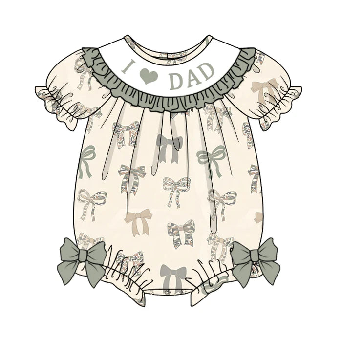 Smocked Father's Day Kids Collection – Embroidered I LOVE DAD Outfits