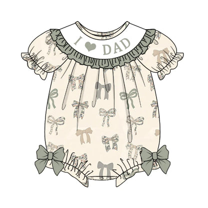 Smocked Father's Day Kids Collection – Embroidered I LOVE DAD Outfits