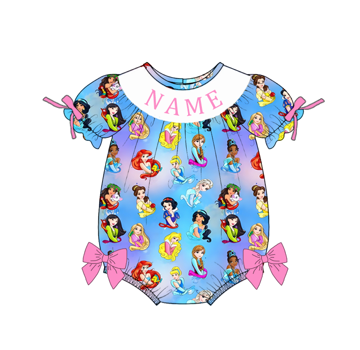 Personalized Smocked Princess Summer Collection | Custom Name Embroidery