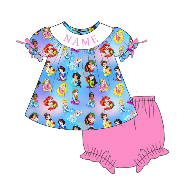 Personalized Smocked Princess Summer Collection | Custom Name Embroidery