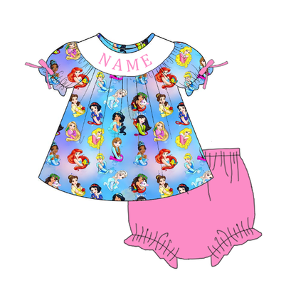 Personalized Smocked Princess Summer Collection | Custom Name Embroidery