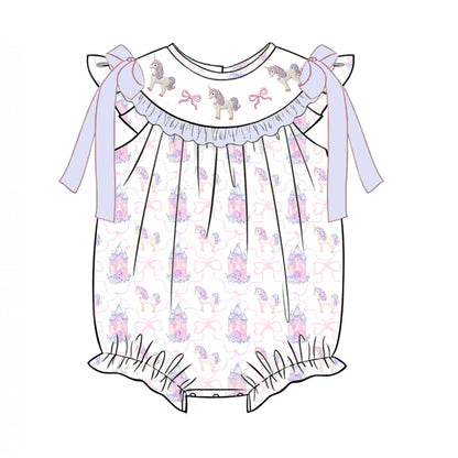 Summer Unicorn Embroidery Collection | Personalized Name Dresses & Rompers