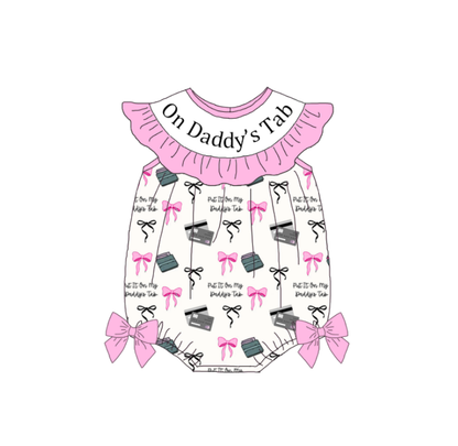 Summer Pink Bow ON DADDY'S TAB Smocked Embroidery Set Collection