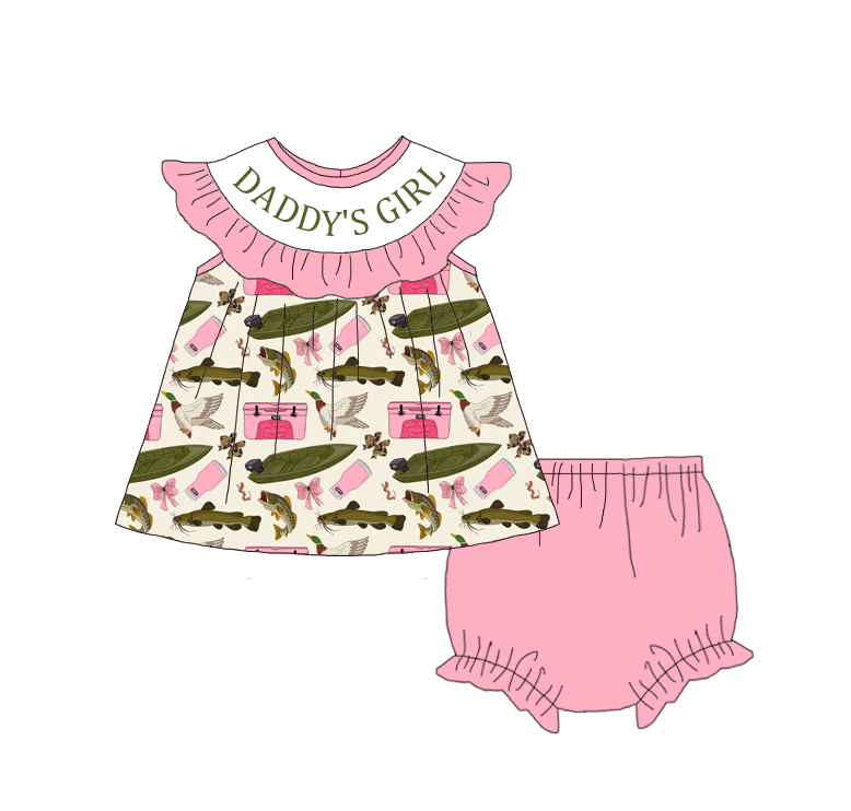 Summer DADDY'S GIRL Smocked Embroidery Set Collection