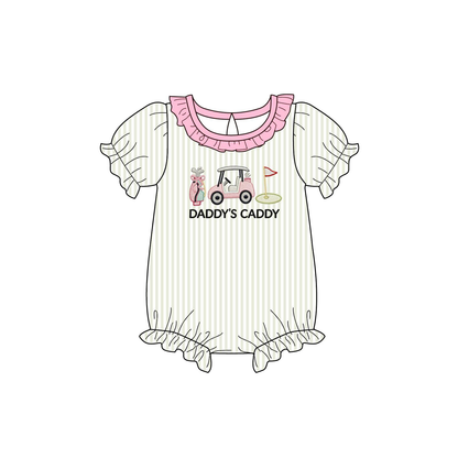 “Daddy’s Caddy” Embroidered Kids Summer Outfit Collection – Golf-Themed Boutique Sets & Rompers