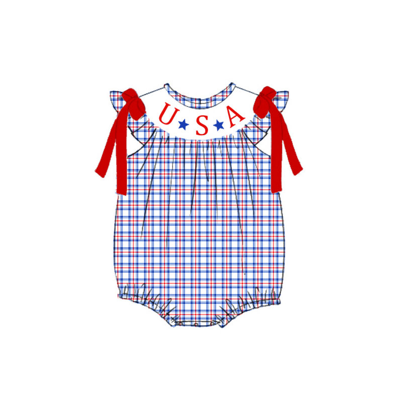 USA Smocked Independence Day July 4th Kids Collection – Embroidered Patriotic Outfits
