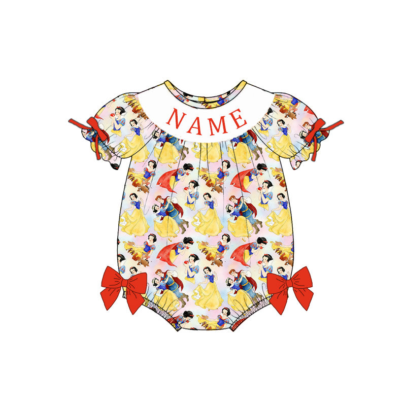 Personalized Princess Smocked Girls Outfit – Custom Name Southern Boutique Summer Collection