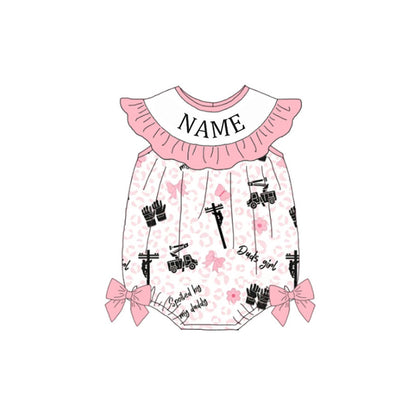 Summer Girls Custom Name Smocked Embroidery Set Collection