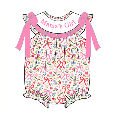 Mama’s Boy & Mama’s Girl Smocked Embroidery Kids Collection – Summer Mother’s Day Outfit Set & Bubble Romper