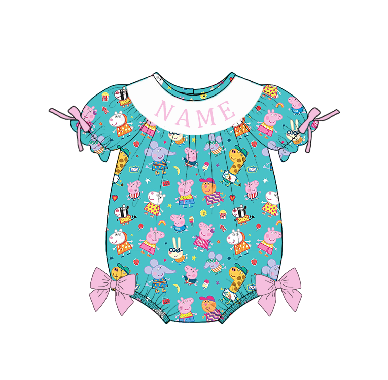 Smocked Embroidery Custom Name Baby & Kids Clothing Peppa Collection