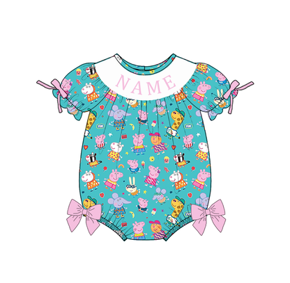 Smocked Embroidery Custom Name Baby & Kids Clothing Peppa Collection