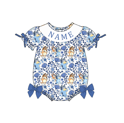 Smocked Embroidery Custom Name Baby & Kids Clothing Bluey Collection