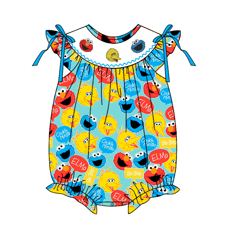 Cartoon Character Smocked Embroidered Sibling Matching Outfits – Boys & Girls Boutique Clothing Set