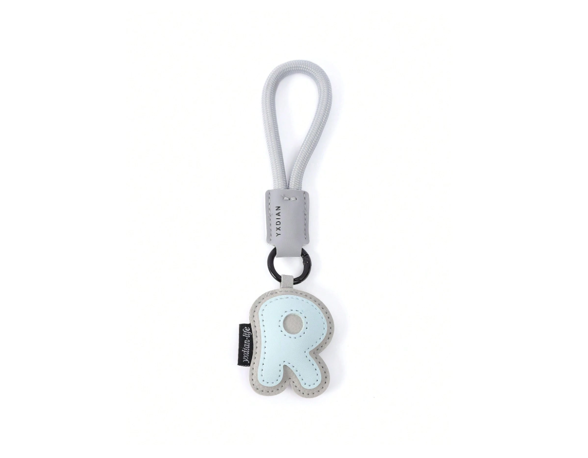 PU Leather 3D Letter A-Z Keychain, Bag & Backpack Charm