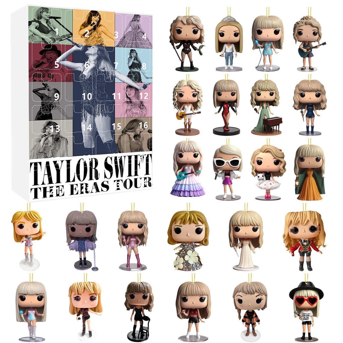 Christmas 2025 Taylor Swift Advent Calendar Blind Box Q-Version Acrylic Figures Set 24Pcs