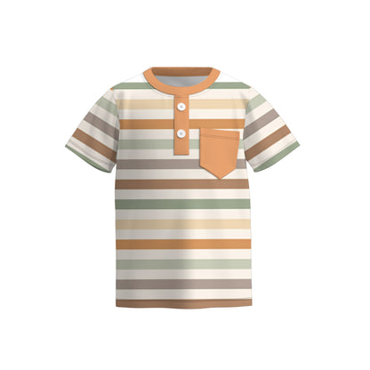 Kids Fall Autumn Orange Pumpkin Striped Dress Romper Top Sibling Clothes