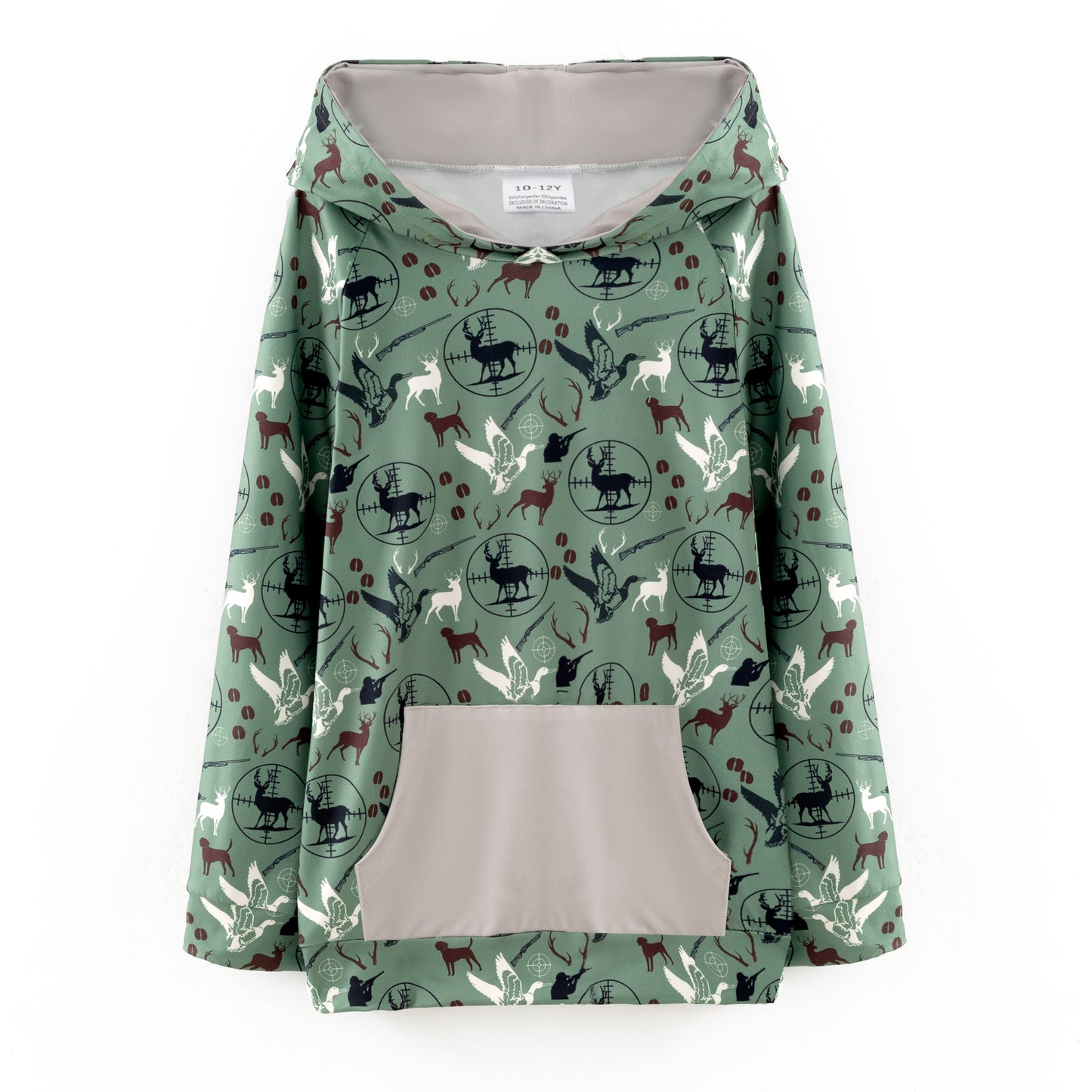 Boys Fall Winter Camo Animal Print Pocket Hoodies