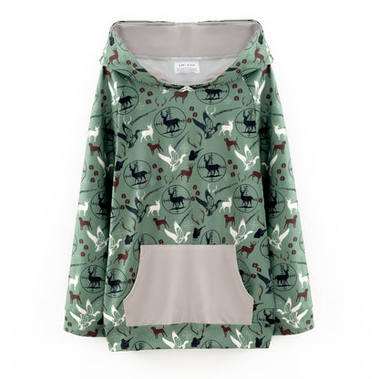 Boys Fall Winter Camo Animal Print Pocket Hoodies