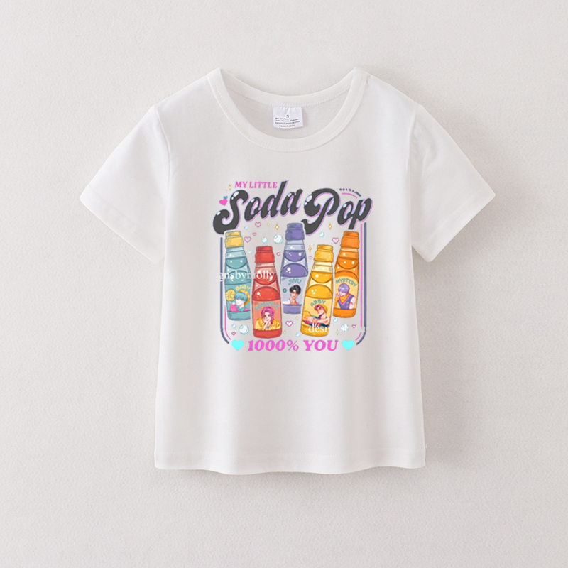 Kids Fashion Kpop Demon Hunters Print Cotton T-shirt