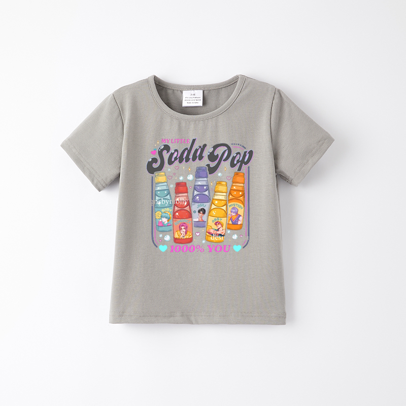 Kids Fashion Kpop Demon Hunters Print Cotton T-shirt