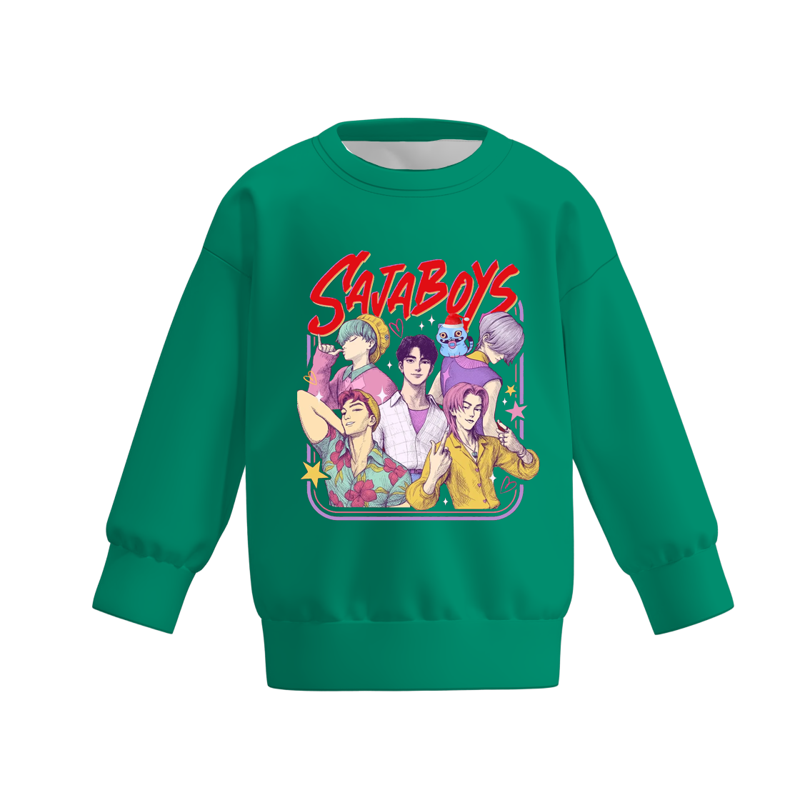 2025 Fall Boys Kpop Demon Hunters Print Milk Silk Sweatershirt