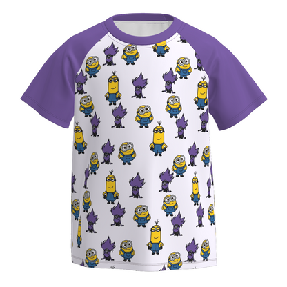 Boys Fall Summer Cartoon Print Short Sleeves Shirt