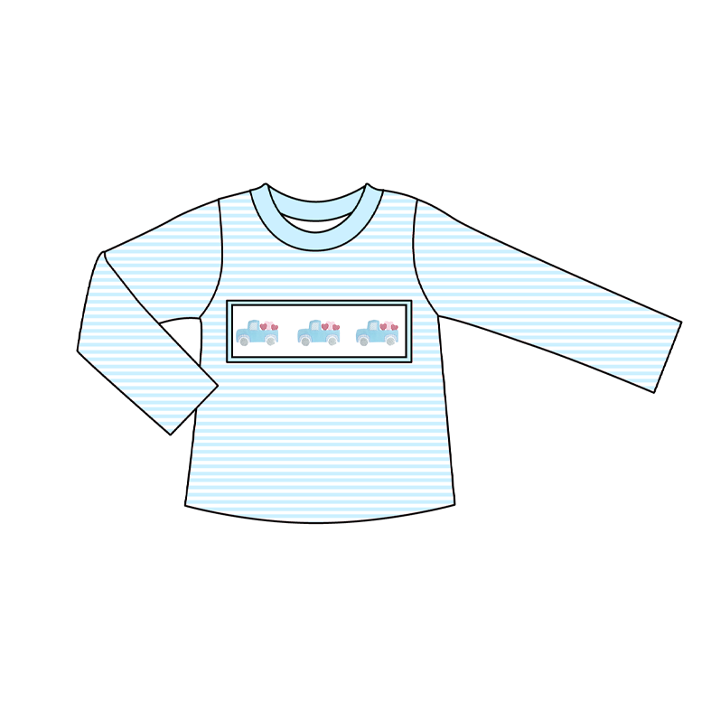 2026 Valentine's Day Spring Heart Car Kids Embroidery Smocked Collection