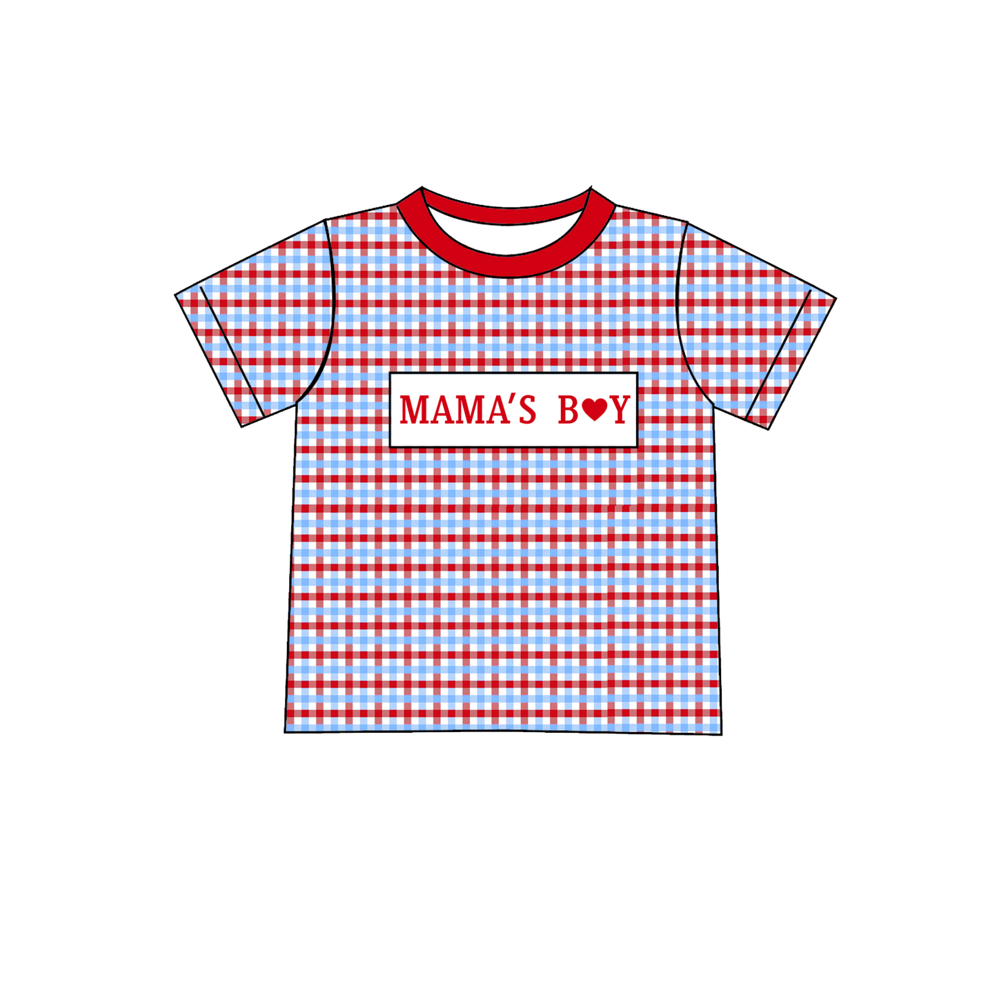 2026 Summer V-days Boys Custom Name MAMA'S BOY Smocked Collection