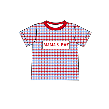 2026 Summer V-days Boys Custom Name MAMA'S BOY Smocked Collection