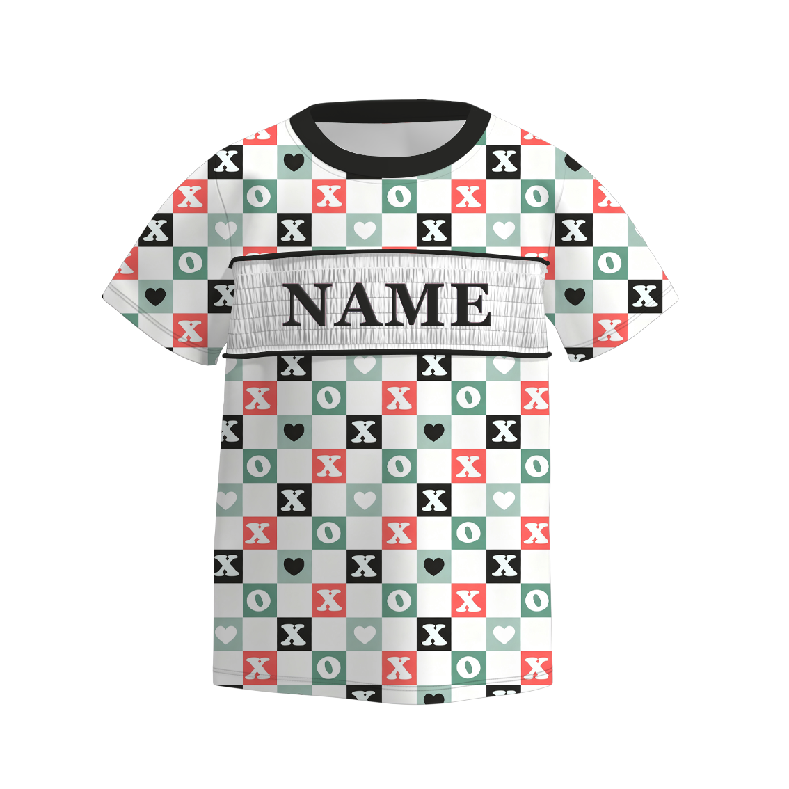 Boys Spring Summer Plaid Custom Name Smock Embroidery Top & Romper