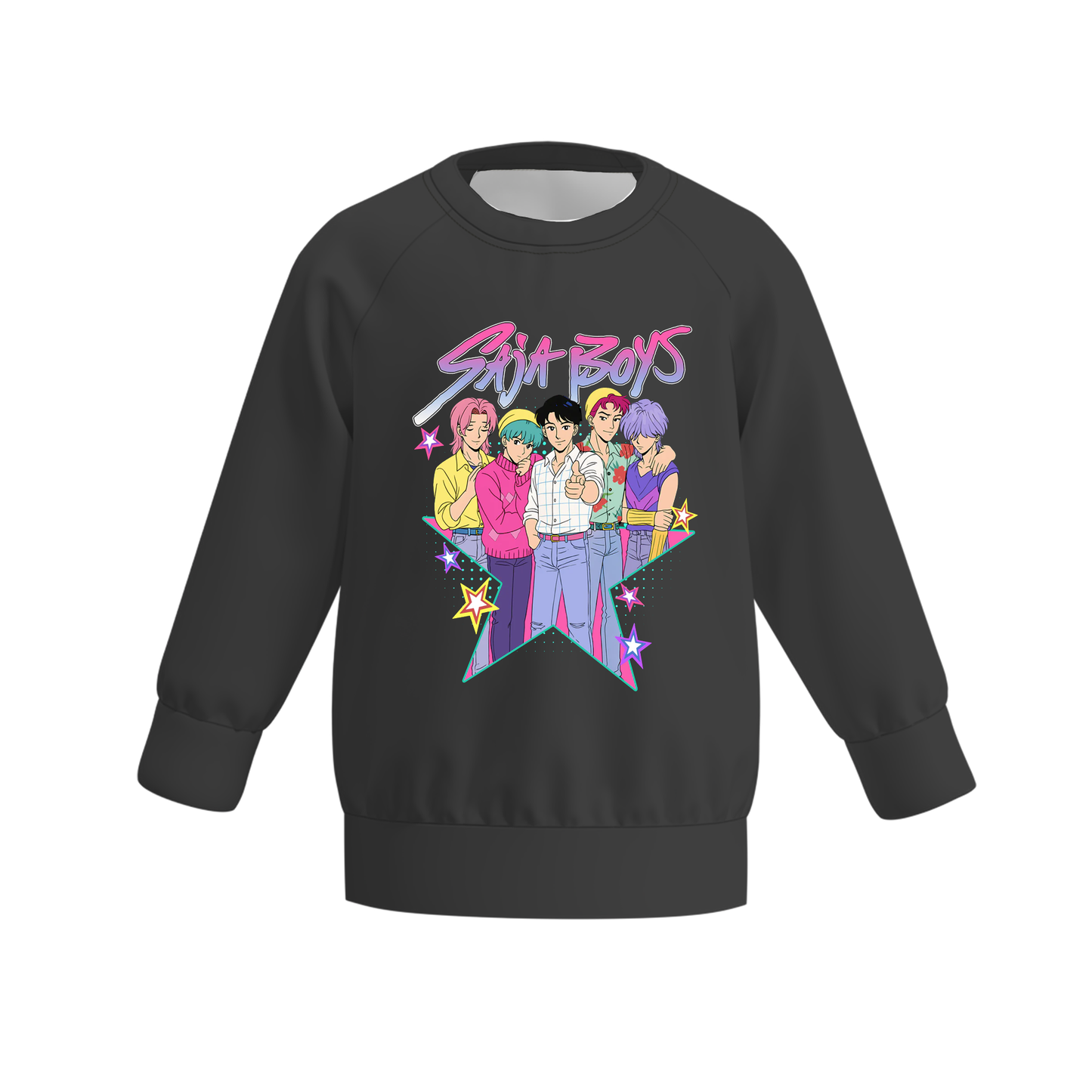 Boys Spring K-pop Demon Hunter Print Sweatshirt Collection