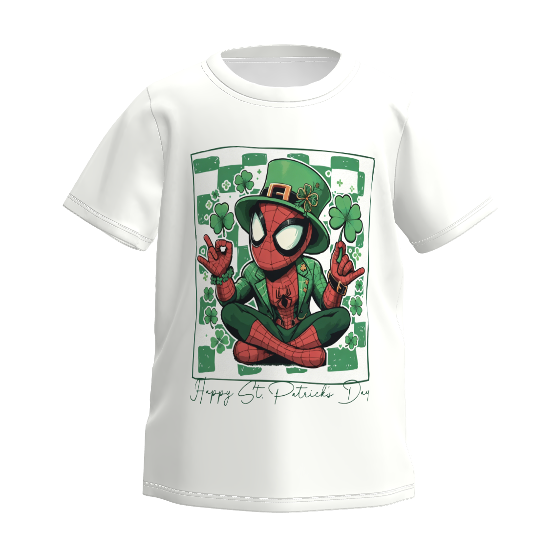 Boys Summer St.Patrick's Day Print Short Sleeves Top