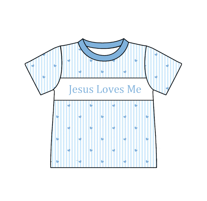 Valentine’s Day Kids Collection JESUS LOVES ME Smocked Embroidery