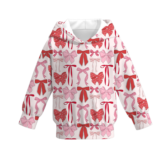 Girls Spring Valentine's Day Heart Print Hoodies Collection