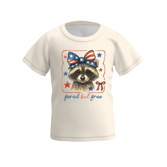 Mommy And Me Summer Matching Raccoon Print Tees