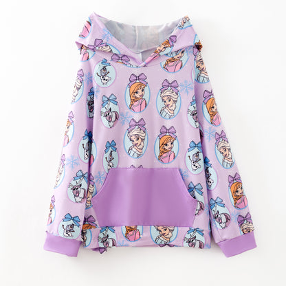 Girls 2025 Fall Kpop Demon Hunter Purple Dress & Hoodies
