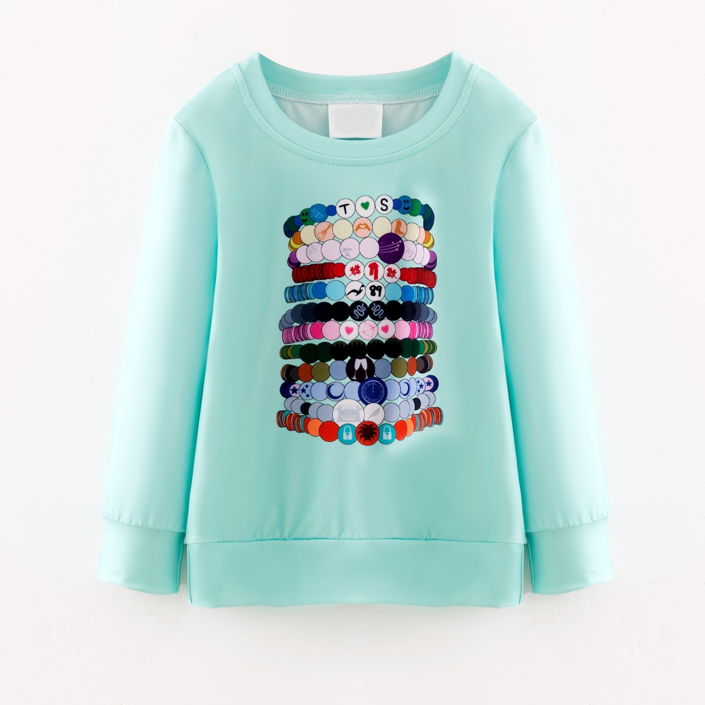 2025 Fall Girls Mint Taylor Swift Printed Sweatshirt