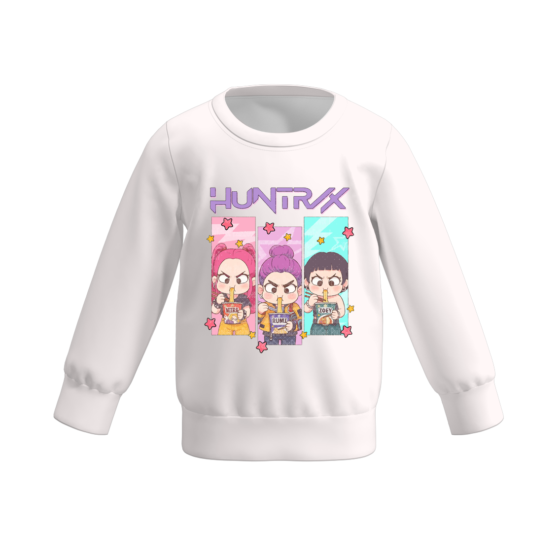 2025 Fall Girls Kpop Demon Hunters Print Milk Silk Sweatershirt