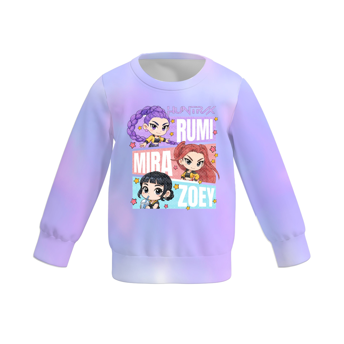 2025 Fall Girls Kpop Demon Hunters Print Milk Silk Sweatershirt
