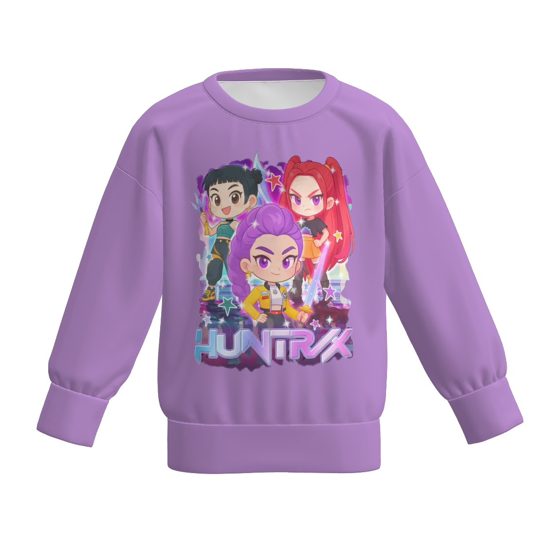 Girls Fall Kpop Demon Hunters Print Long Sleeves Top