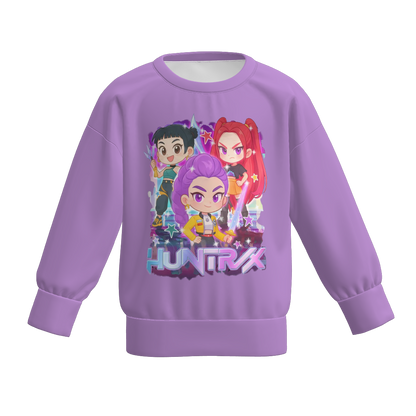Girls Fall Kpop Demon Hunters Print Long Sleeves Top