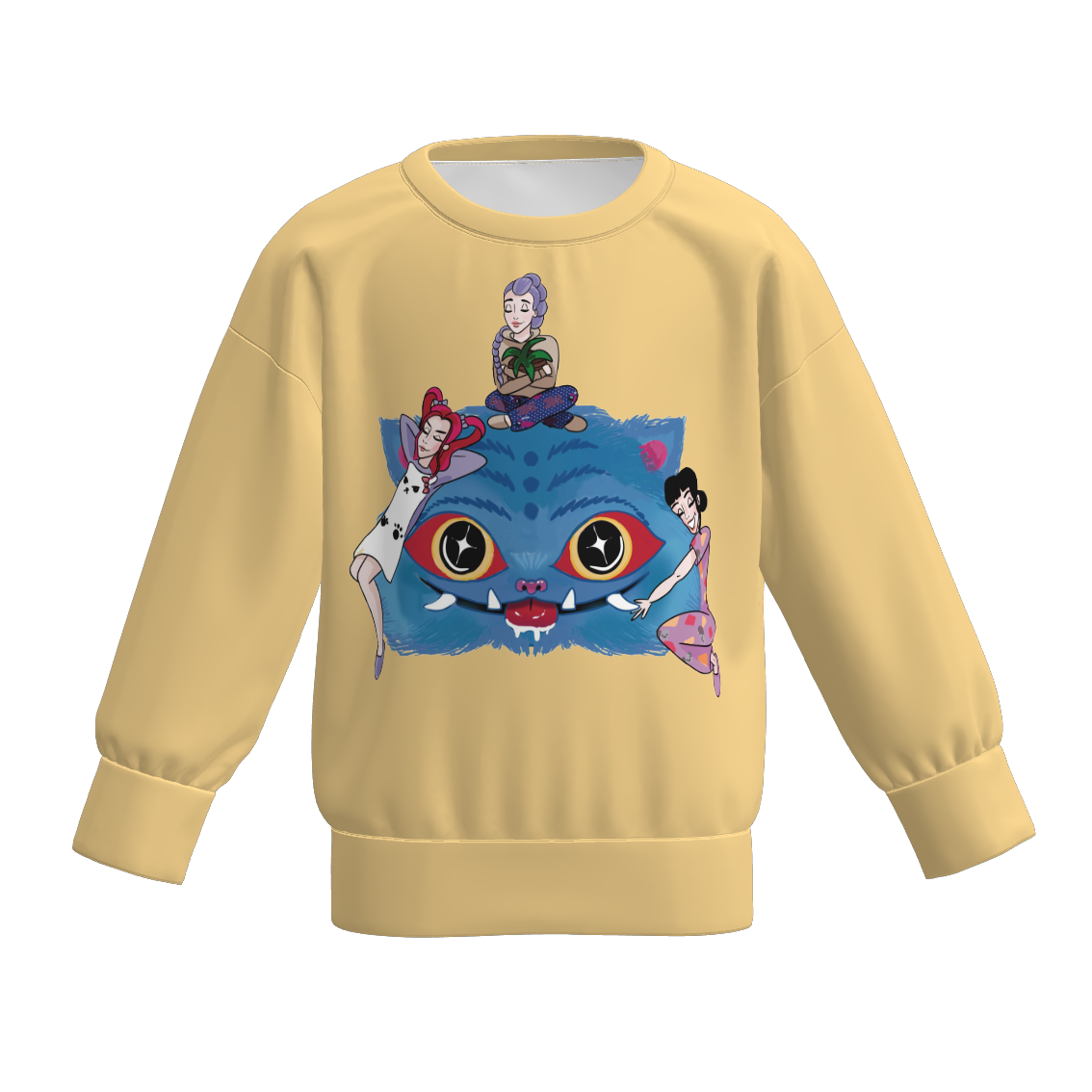 Girls Fall Kpop Demon Hunters Print Long Sleeves Top