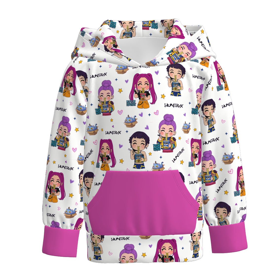 Girls Fall Kpop Demon Hunters Pocket Milk Silk Hoodies