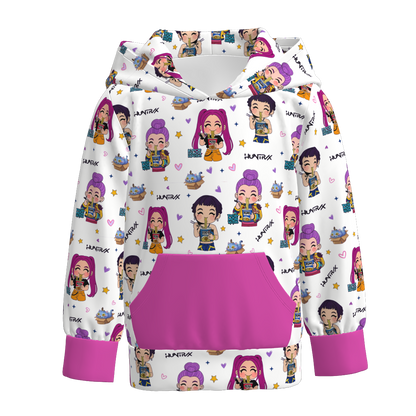 Girls Fall Kpop Demon Hunters Pocket Milk Silk Hoodies