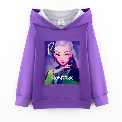 Girls Popular Kpop Demon Hunter Printed Hoodies Collection