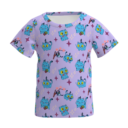 Girls Fall Kpop Demon Hunter Short Sleeves Top