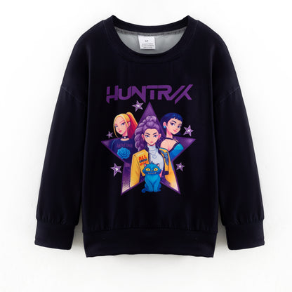 Girls Popular Kpop Demon Hunter Printed Sweatshirts Collection