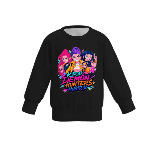 Kpop Demon Hunters Print Girls Fall Long Sleeves Top