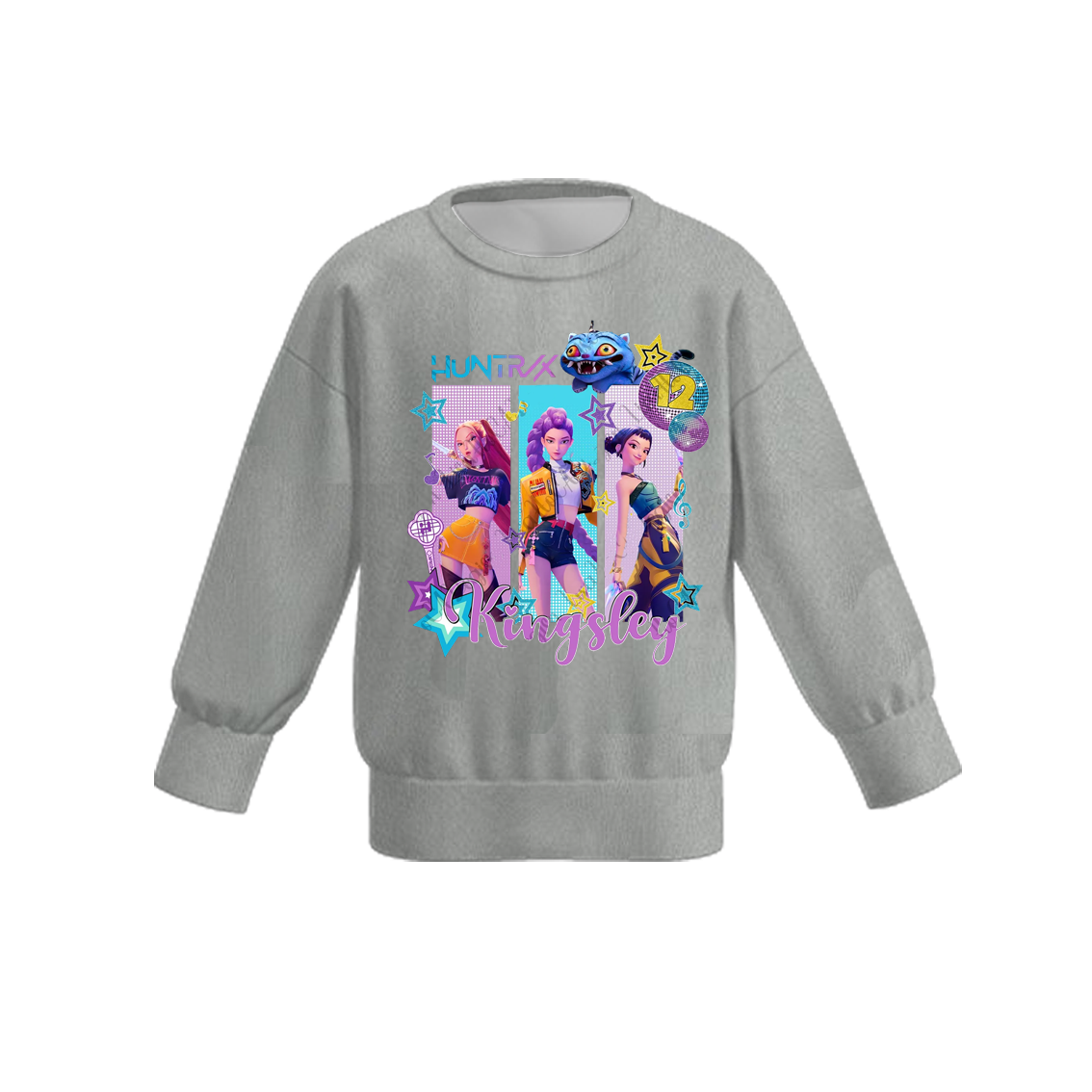 Kpop Demon Hunters Print Girls Fall Long Sleeves Top