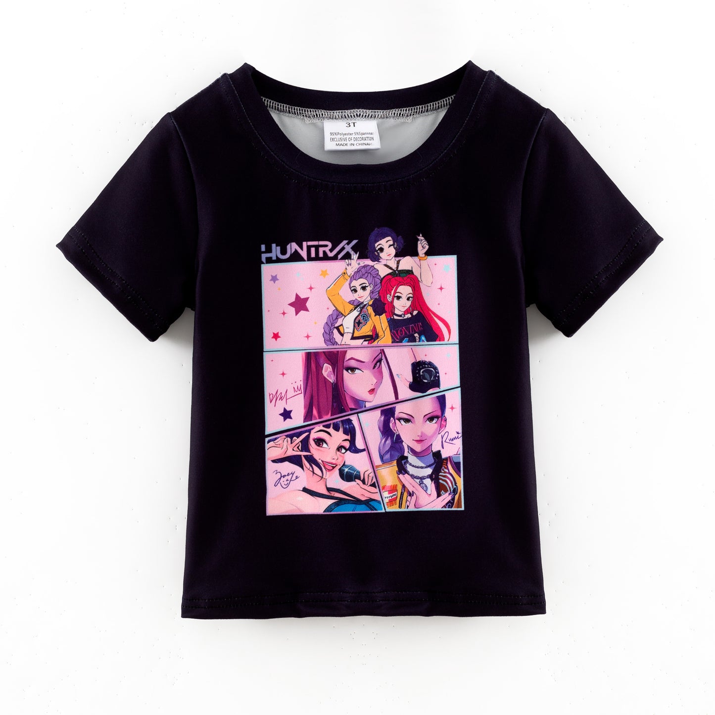 Girls Fall Kpop Demon Hunter Print Pant Set & Top